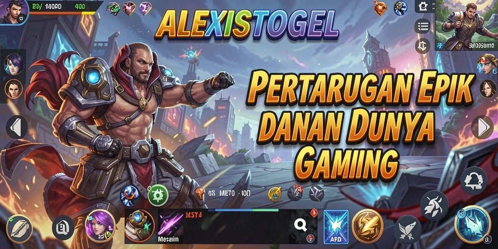 Screenshot ALEXISTOGEL menampilkan pertarungan epik antar karakter.