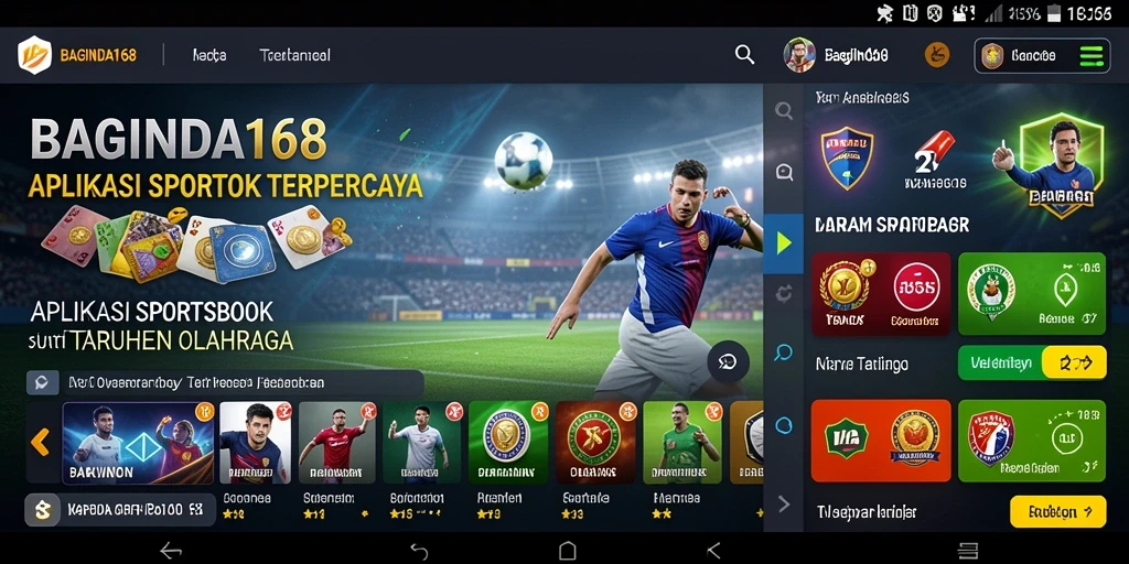 Tampilan screenshot utama BAGINDA168 saat bermain taruhan olahraga.