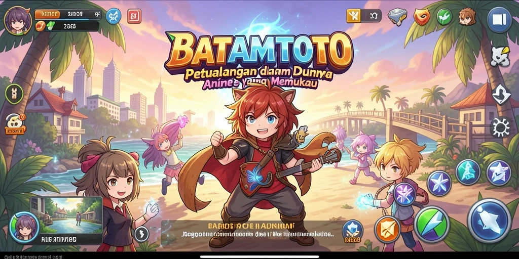 Tampilan gameplay menarik dari BATAMTOTO dengan karakter anime yang hidup.