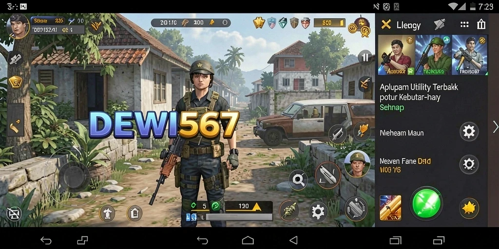 Screenshot utama DEWI567 menampilkan tampilan antarmuka aplikasi yang user-friendly.