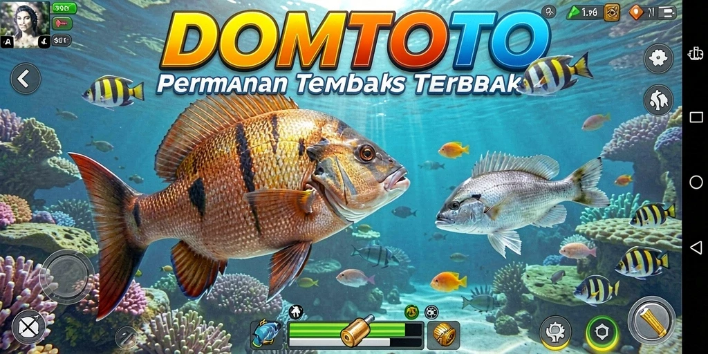 Tampilan gameplay seru dan menantang dalam DOMTOTO Tembak Ikan.