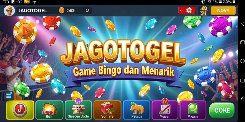 Tampilan gameplay seru JAGOTOGEL dalam permainan Bingo.