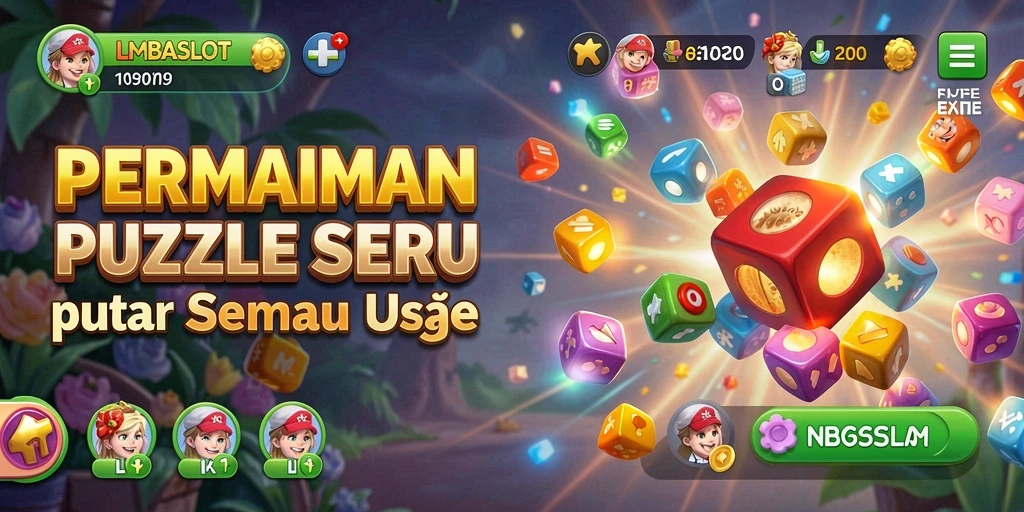 Tampilan gameplay LMBASLOT dengan berbagai teka-teki menarik.