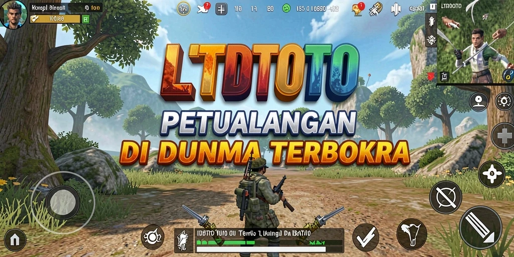 Screenshot gameplay LTDTOTO yang menampilkan petualangan di dunia terbuka.