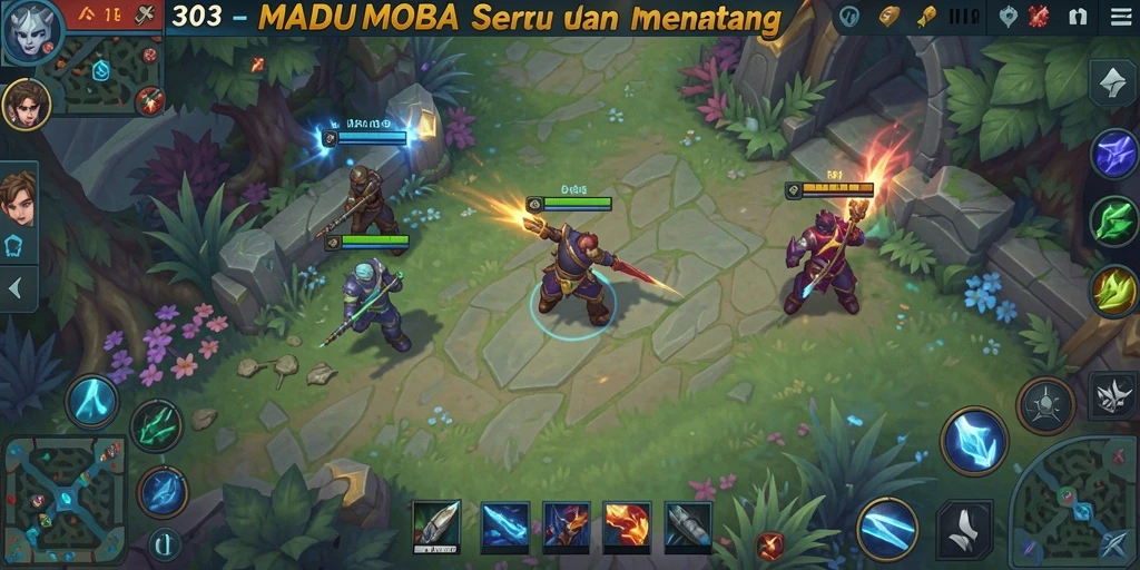 Tangkapan layar menampilkan pertarungan seru di arena MADU303.