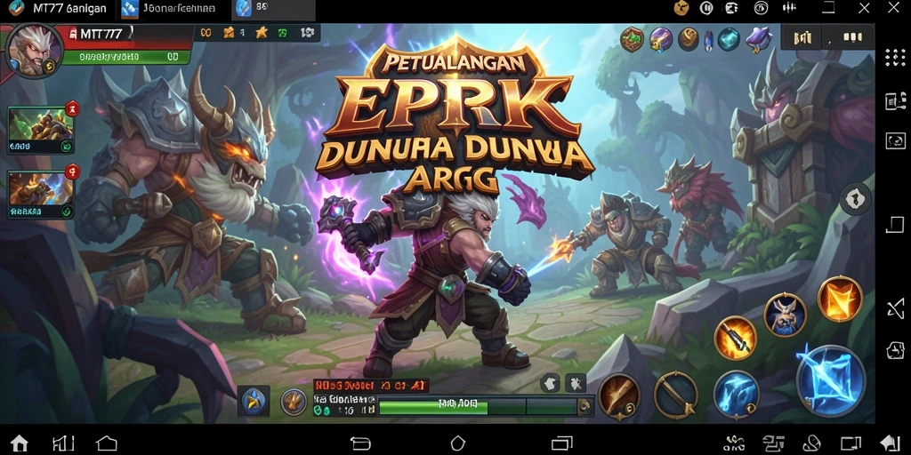 Tangkapan layar dari gameplay MT777 yang menampilkan pertarungan epik di dunia ARPG.