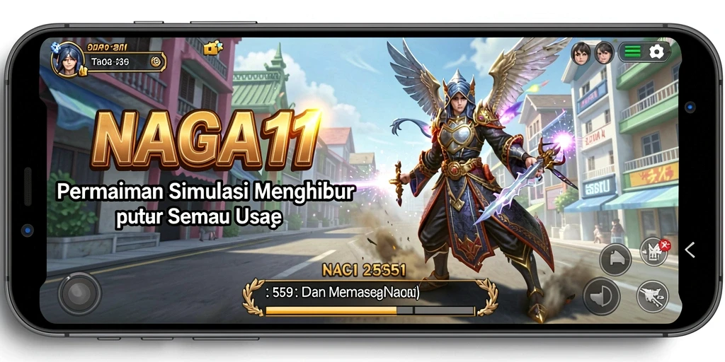 Screenshot utama NAGA11 menampilkan gameplay menarik dalam simulasi kehidupan.