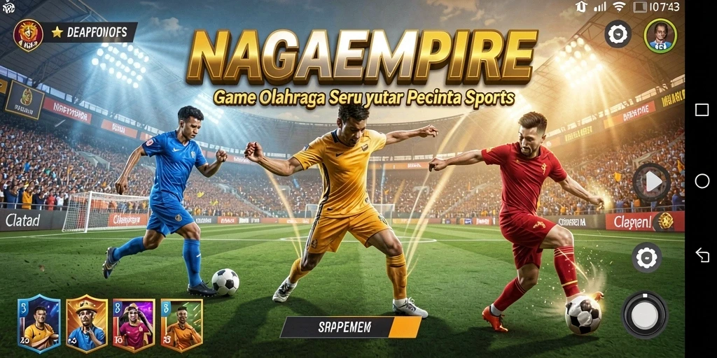 Tampilan gameplay seru dari NAGAEMPIRE dengan aksi olahraga menegangkan.