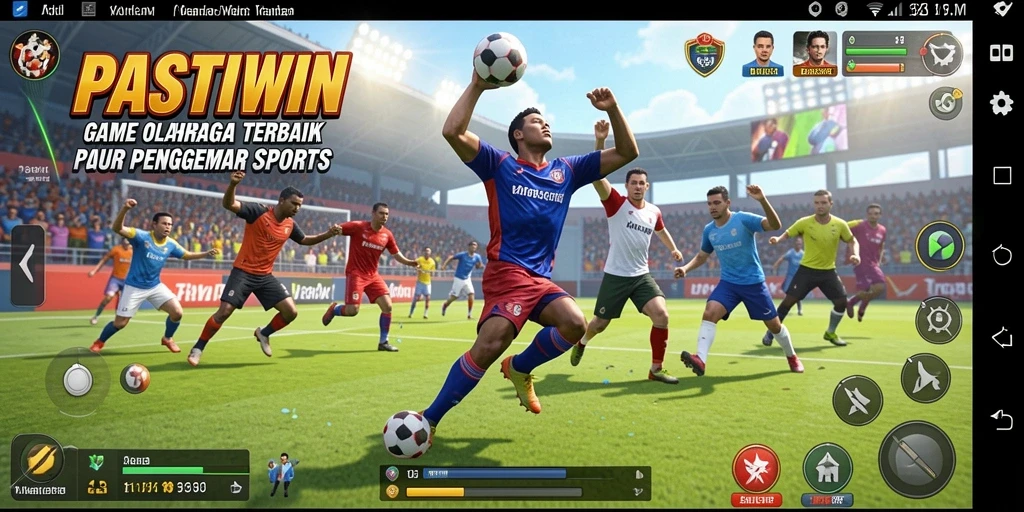 Screenshot PASTIWIN menampilkan aksi seru dalam gameplay Sports.