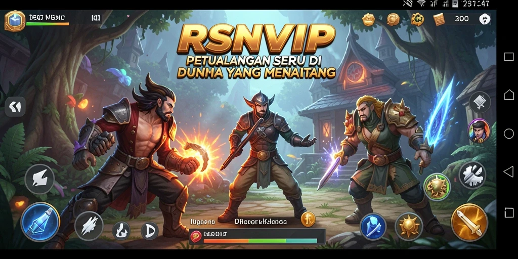 Tampilan gameplay RSNVIP yang memukau dan penuh aksi petualangan.