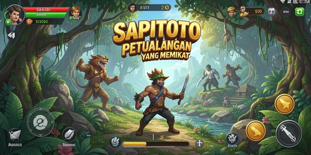 Tampilan gameplay SAPITOTO dengan aksi mendebarkan dan grafik menawan.