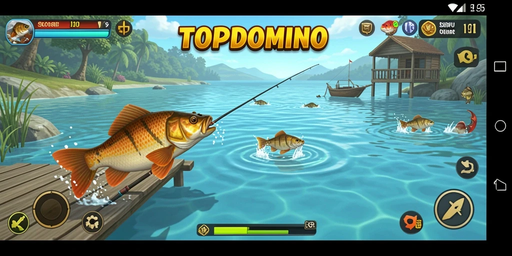 Tangkapan ikan yang menakjubkan dalam permainan TOPDOMINO.