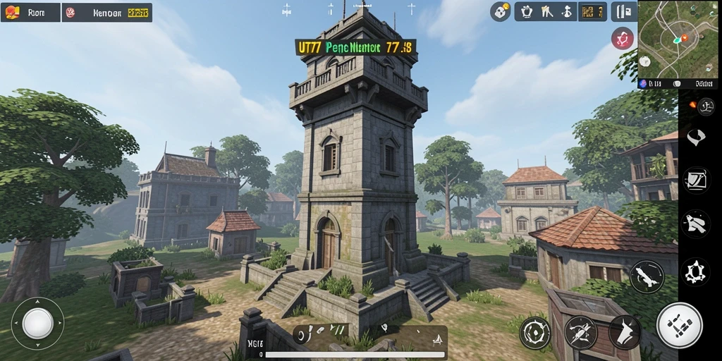 Tampilan gameplay UT77 yang mendebarkan dengan pertahanan menara yang strategis.