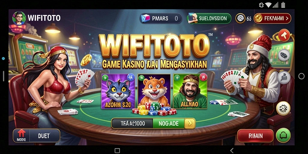 Tampilan menarik dari gameplay WIFITOTO dengan fitur kasino yang seru.